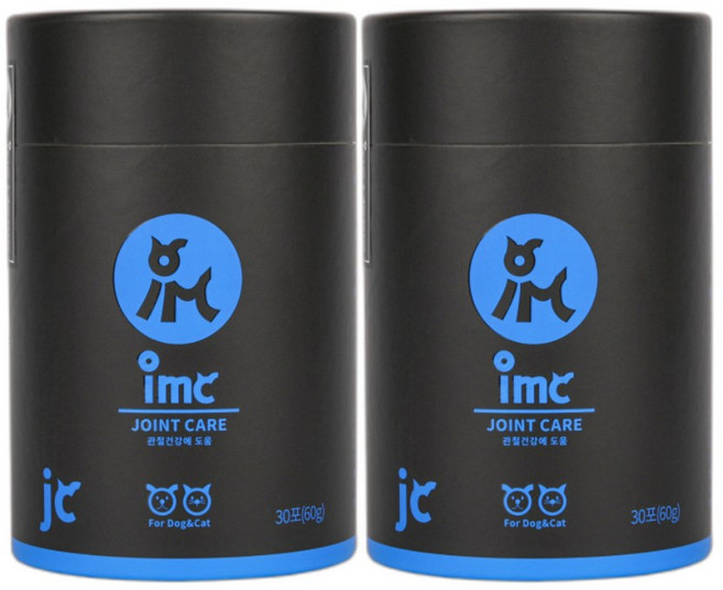 CMG제약 IMC 강아지 고양이 프리미엄 관절 영양제 사료에 뿌려먹는 영양제 조인트 케어, 30회분, 뼈/관절강화, 2개