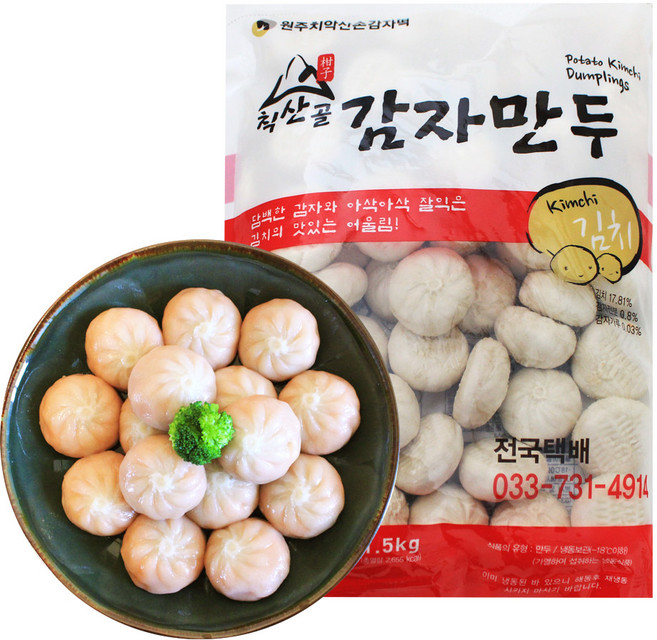 원주치악산식품 감자김치만두 1.5kg, 1개