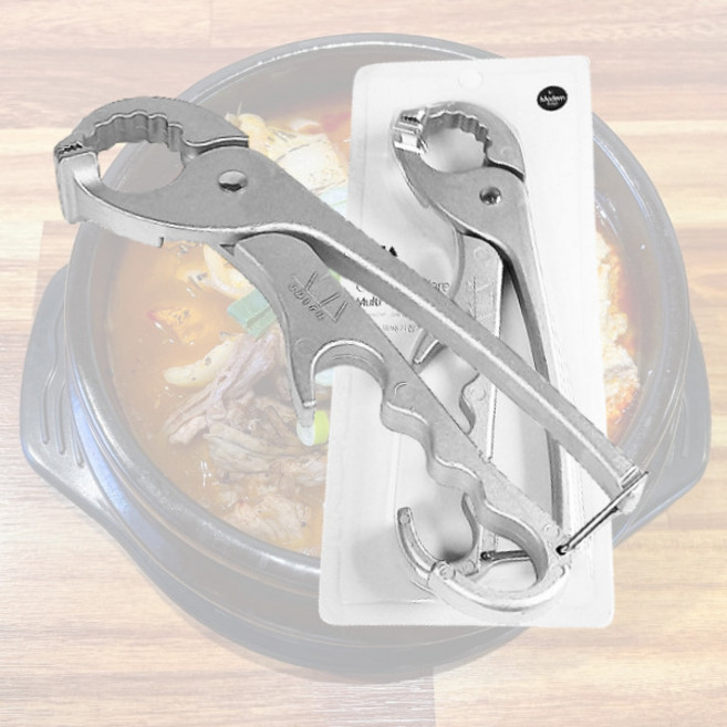 업소용 알루미늄 양은 신주 주물 뚝배기 집게, 1개