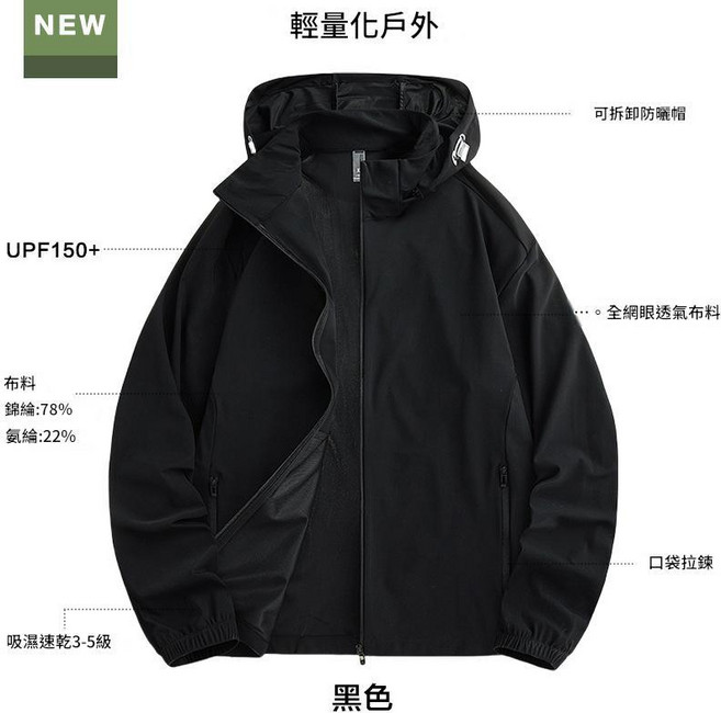 戶外防曬衣 輕薄透氣防曬外套 涼感防紫外線 UPF150+