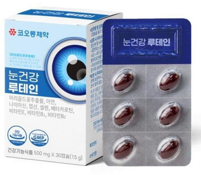 코오롱 눈건강 루테인 500mg x 30캡슐, 30회분, 1개