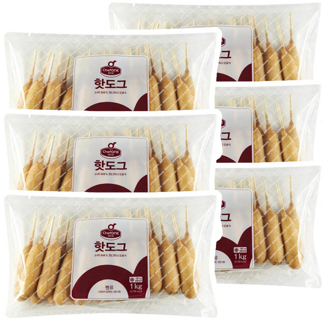 쉐프원 핫도그, 6개, 1kg