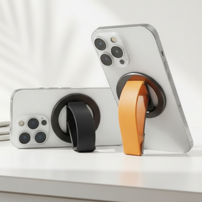 코지박스 맥세이프 그립 홀더 마그네틱 핑거 그립 맥밴드 링, 1개, 그레이