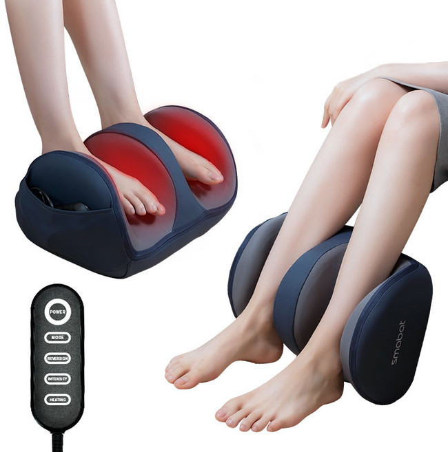 종아리 발 마사지기 발바닥 마사지기 다용도 안마기 리모컨, 블루