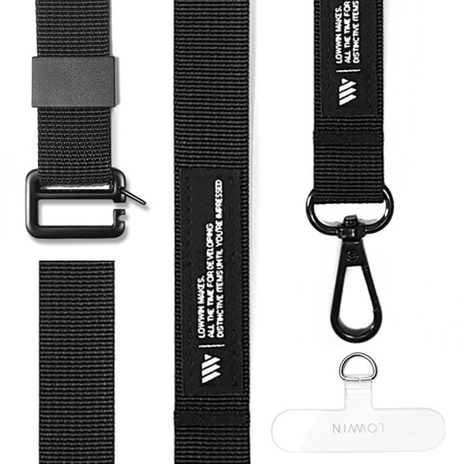 로윈 투인원 휴대폰 스트랩, 1개, 블랙