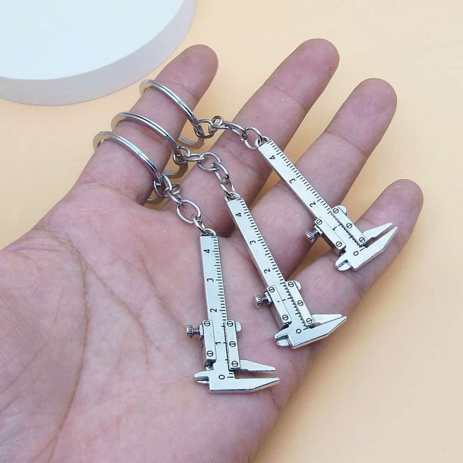 휴대용 캘리퍼스 키링 미니 버니어 측정기 정밀 두께 내경 외경 깊이 측정 열쇠고리 포켓 소형, 1