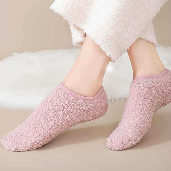 여성용 수면양말 미끄럼방지 덧신 발목 겨울용 양말