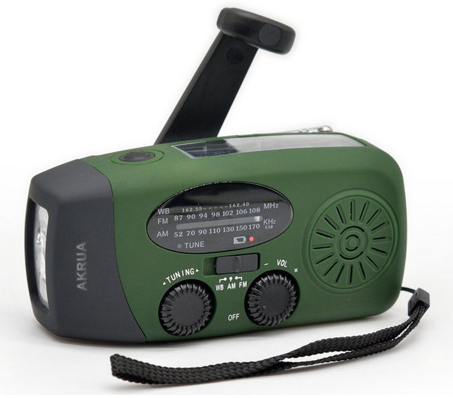 VKKN 수동라디오 비상라디오 유선라디오fm 수동충전기 자가발전라디오 라디오 자가발전손전등 재난라디오 자가발전 자가손전등 재난용품 생존키트, 녹색