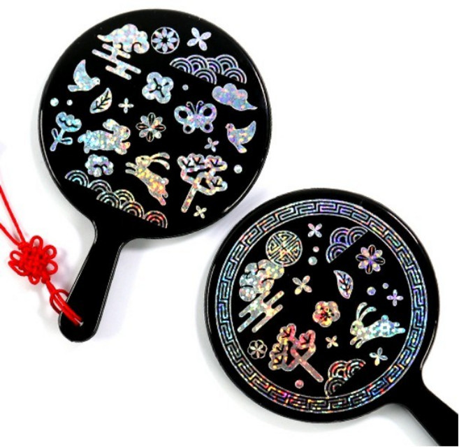 [하하당] 자개스티커 손거울, 10개