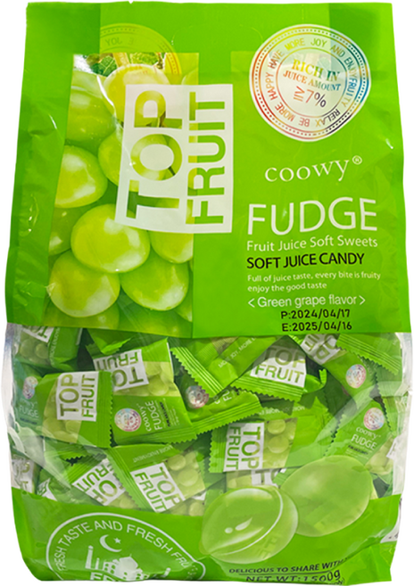 coowy 쿠위 탑젤리 대용량 청포도젤리, 1개, 1.5kg