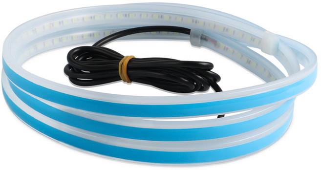 락모터스 자동차 본넷 후드 LED바 7색 4가지사이즈 도어 풋등 플렉시블 엠비언트라이트 스쿠프, 화이트, 1세트, 180cm