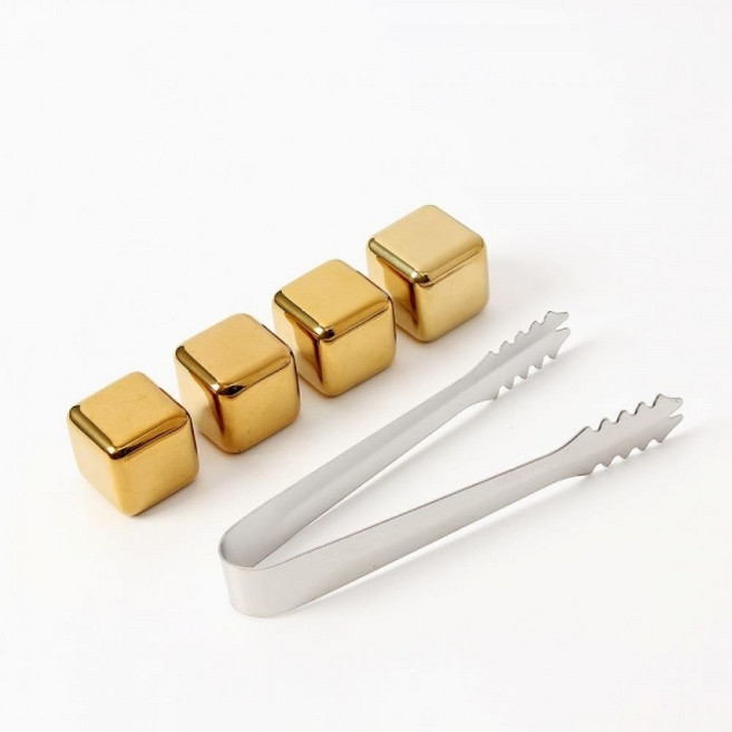 얼음 하트 원형 위스키 메탈 안녹는 큐브 홈바 스텐 냉매 rkr9171GC, 1개, 단일
