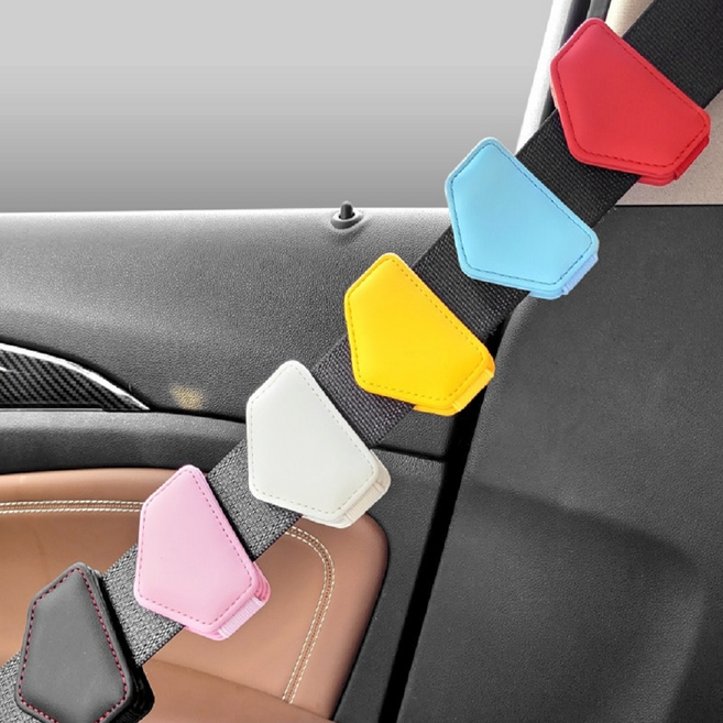 안전벨트 클립 스토퍼 안전벨트락 고정 커버 임산부 카시트 오각형 벨트 연장 버클 가드 홀더, 1개, 화이트