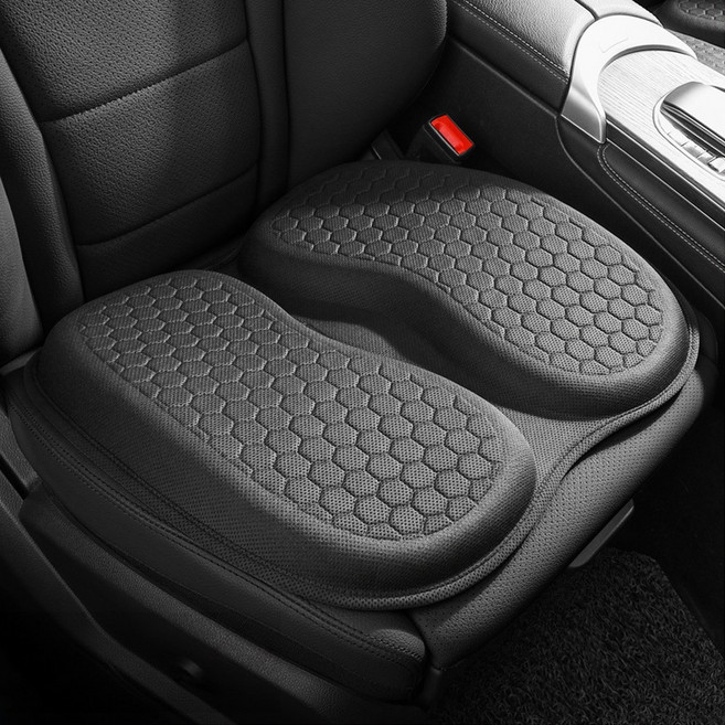 YOKOSOO 자동차 방석 인체공학 디자인 쿠션 사무실 좌석용 장시간 착석 피로 완화, 1개, 블랙