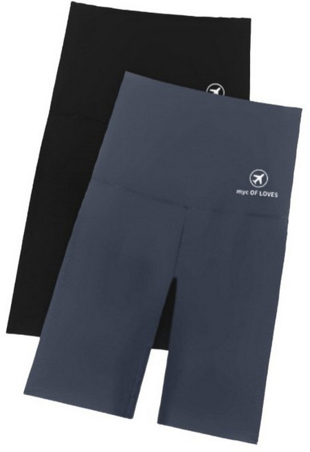 2장 세트 여성용 하이웨스트 시그니처 힙업 5부 레깅스