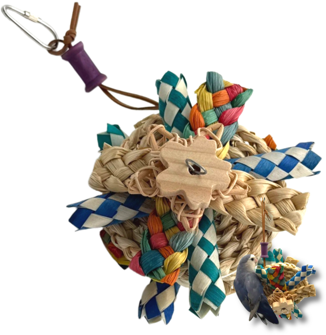 LETOJ 앵무새 씹는 장난감, 1개, 컬러폭죽볼