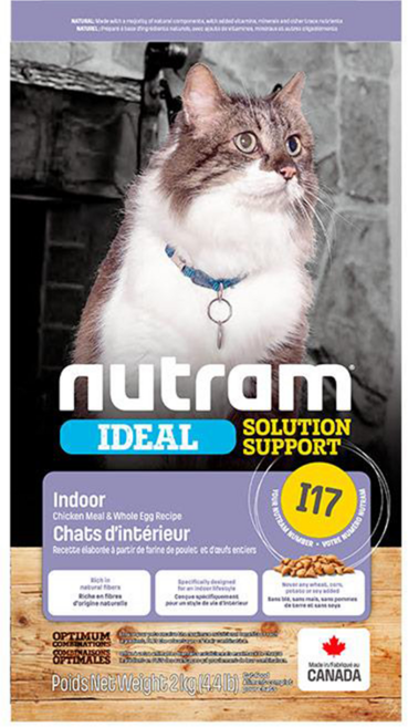 Nutram 紐頓 I17室內化毛貓配方, 1個, I17室內化毛貓配方 雞肉+燕麥, 2kg, 雞