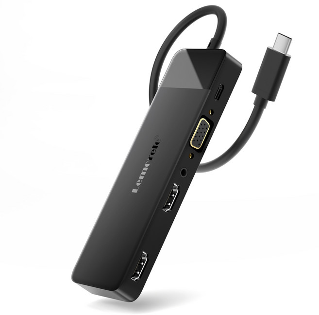 Lemorele 10in1 USB C 허브 도킹스테이션 PD 100W 4K HDMI USB3.0 SD/TF 카드슬롯 VGA 포트 멀티 어댑터, 1개, TC94