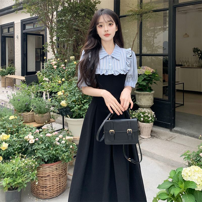 여성 여름 원피스 데일리룩 셔츠 카라 롱 원피스 오피스룩 빅 사이즈 원피스 휴양지룩 하객룩 원피스