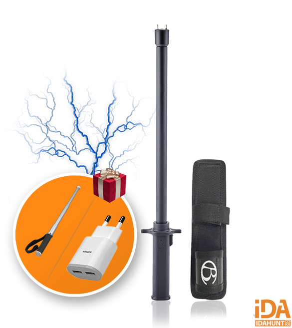 B7 본끌레 호신용품 전기충격기 봉타입 테이저건 전기봉 충전패키지포함, 롱-504mm 진회색, 1개