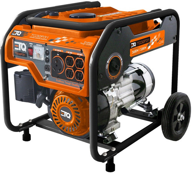 ETQ 3600W 拉桿式汽油發電機 TG32P31, 1個