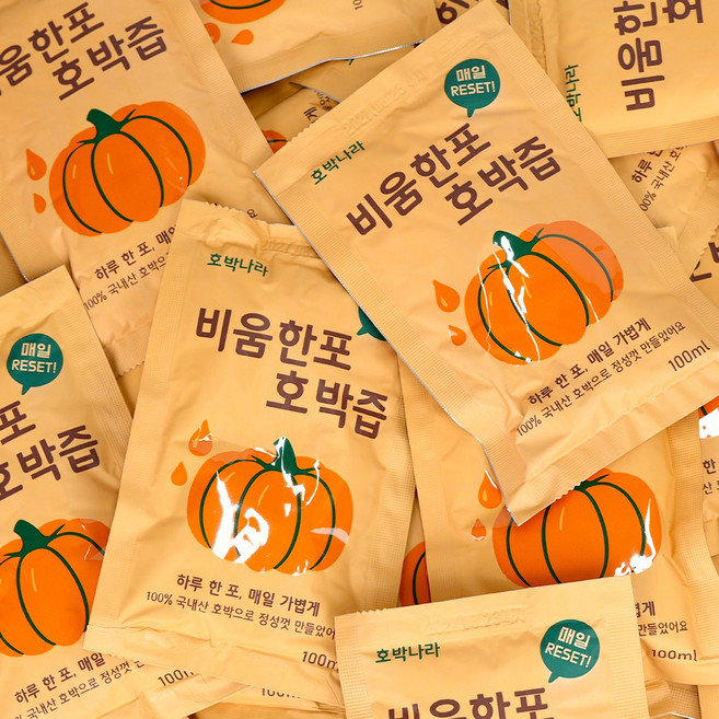 호박나라 100% 국산 비움한포 호박즙, 30개, 100ml