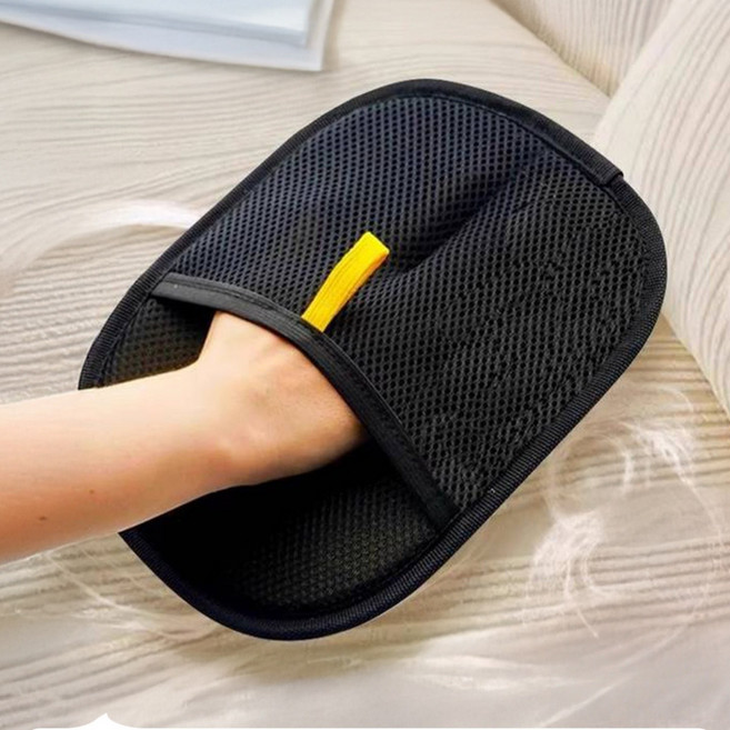 고양이털장갑 강아지털제거장갑 반려동물 그루밍 관리용품, 검은색, 1개