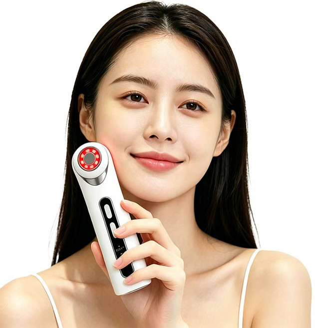 얼굴 피부 관리 마사지기 고주파 온열 3색 케어, 화이트, A7