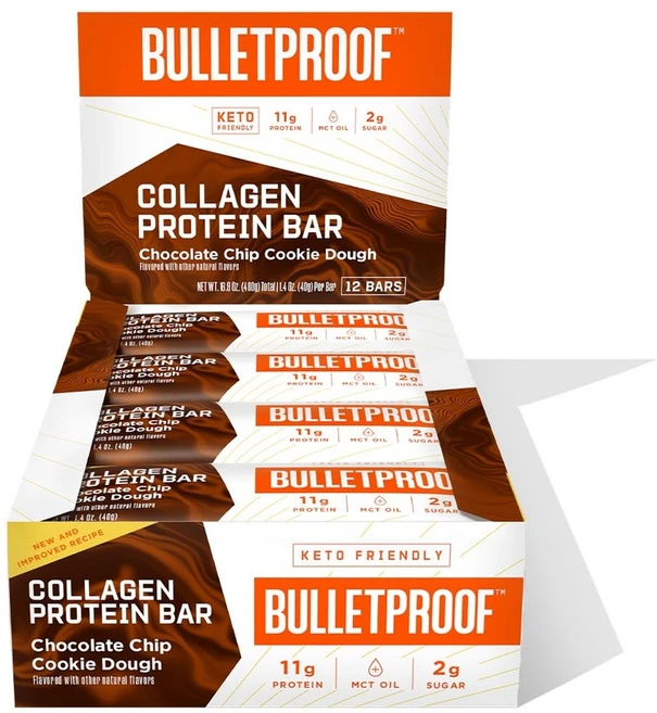 Bulletproof 블릿프루프 콜라겐 프로틴바 40g X 12팩 초콜릿 퍼지 레몬 바닐라 - 쿠팡