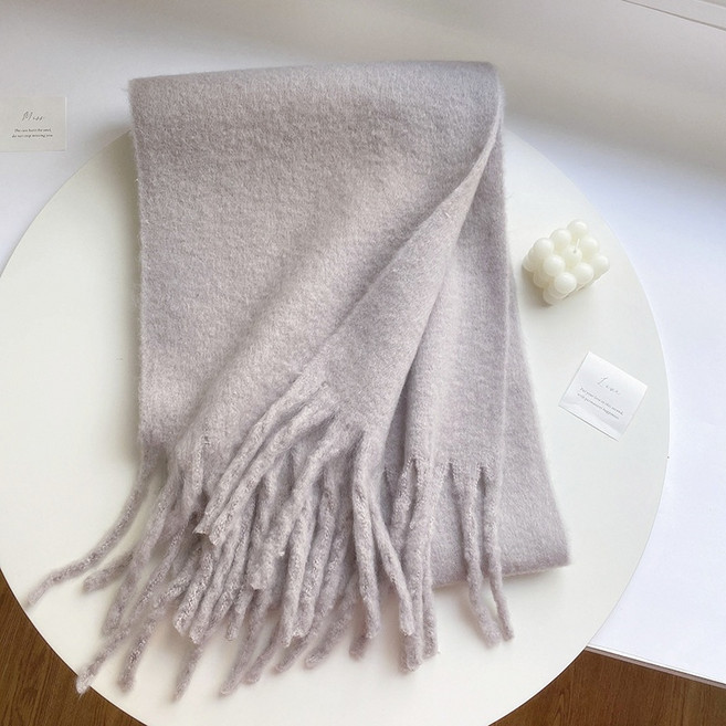 글리시 빅사이즈 솔리드 롱 공용 겨울 머플러 목도리