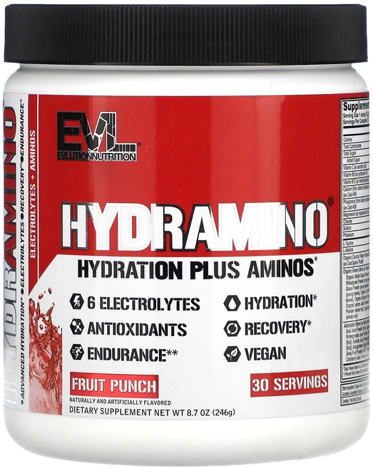 EVLution Nutrition HydrAmino 과일 펀치 맛 246g(8.7oz), EVLutionNutritionHydrAmino과일펀치, 246g, 1개 - 쿠팡
