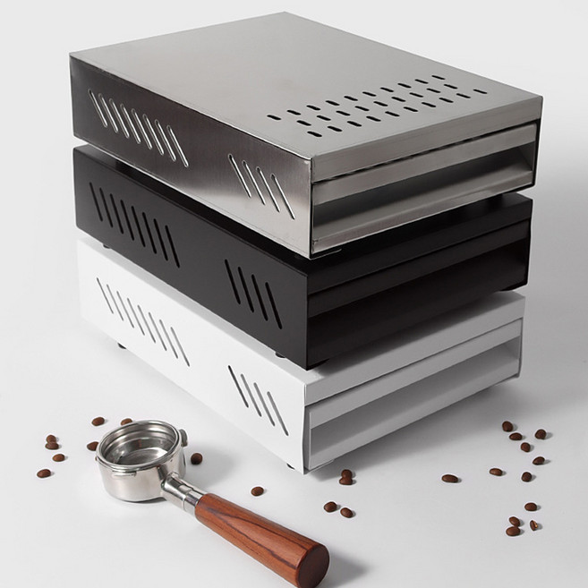 커피 넉박스 찌꺼기통 넛박스 넉박스통 너크박스 서랍형, 1개, 화이트