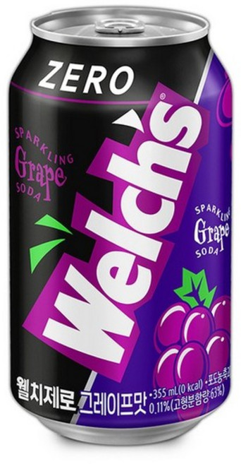 웰치스 제로 355mlx24캔 포도 농심, 없음, 1개