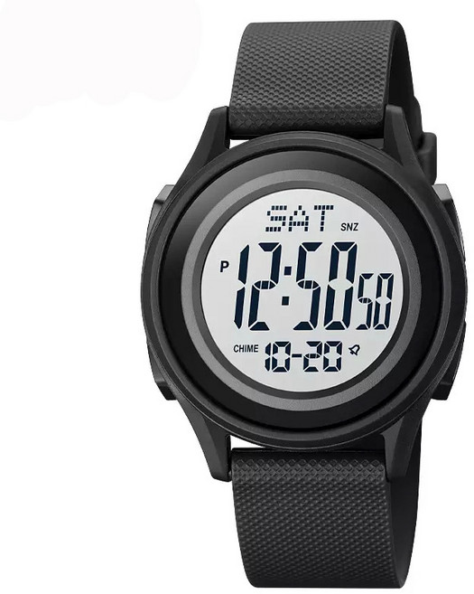 LABTIMES 남여공용 스포츠 PU 스트랩밴드 전자 우레탄 손목시계