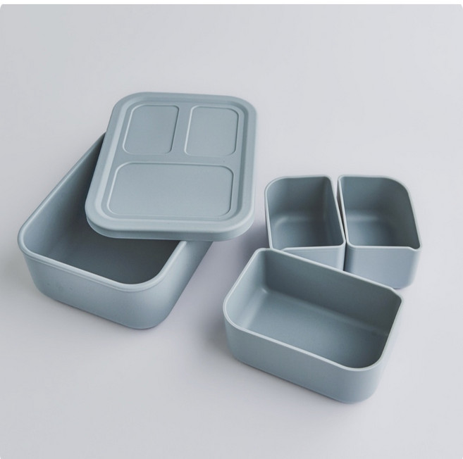 Eco Believer 矽膠分隔便當盒 附可拆卸隔層, 1個