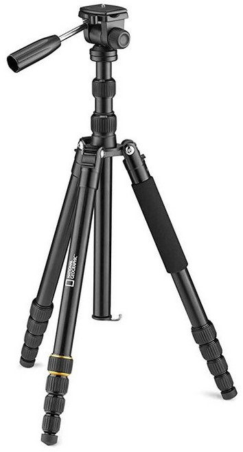 NATIONAL GEOGRAPHIC 여행용 비디오 삼각대 키트 모노포드 알루미늄 5섹션 다리 트위스트 락 적재 6kg 휴대용 가방 볼 헤드 캐논 니콘 소니, Alu 5Sec 비디오