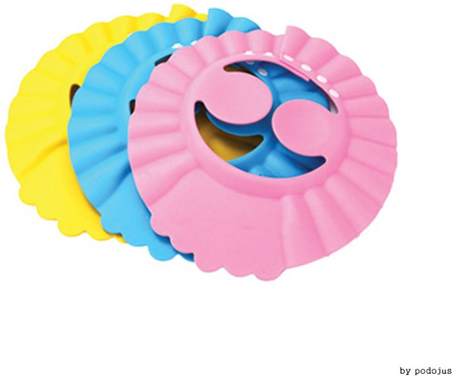 크기조절 귀마개샴푸캡x1개 아기샤워캡 샴푸모자 유아샴푸캡, 옐로우, 1개