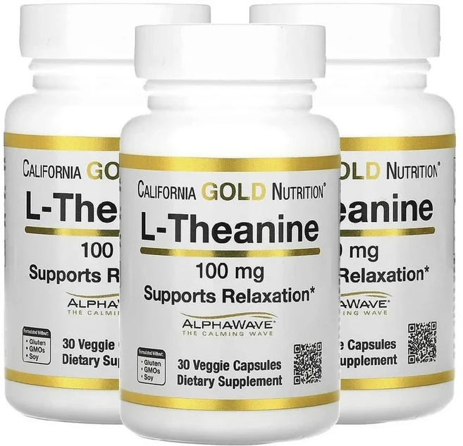 CGN 테아닌 L 알파웨이브 Theanine AlphaWave 100mg 30캡슐 3병, 3개 - 쿠팡