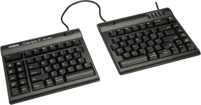 KINESIS 프리스타일 2 Mac용 USB 키보드9인치 표준 분리형 검은색, Standard