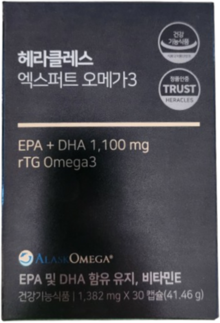 헤라클레스 엑스퍼트 오메가3 혈행개선, 1박스, 30정