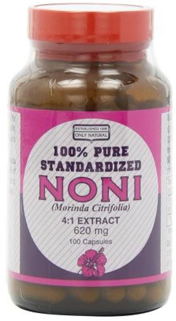온리네츄럴 퓨어 스탠다다이즈드 노니 추출물 620mg 캡슐, 1개, 100정 - 쿠팡