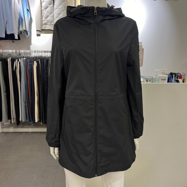 엘르골프 [2001안양점] 허리라인 플리츠 포인트 중기장 홑겹 점퍼 (후드일체형)