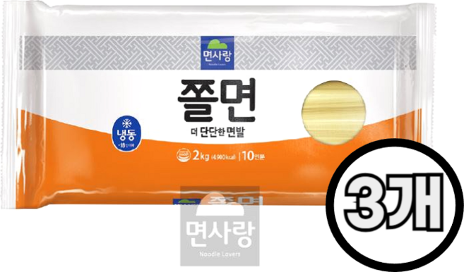 면사랑 쫄면, 3개, 2kg