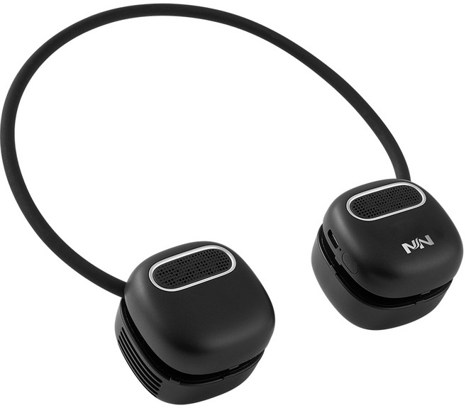 멜로우네이쳐 휴대용 넥밴드 접이식 목걸이 선풍기 목에거는 넥풍기, 블랙, MN10