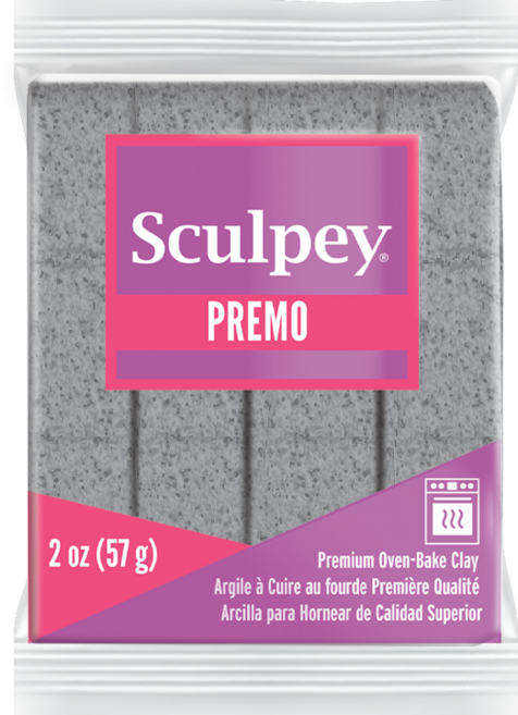 스컬피 프레모 57g (Premo 2oz) 전문가용 폴리머클레이, Gray Granite(대리석 회색)