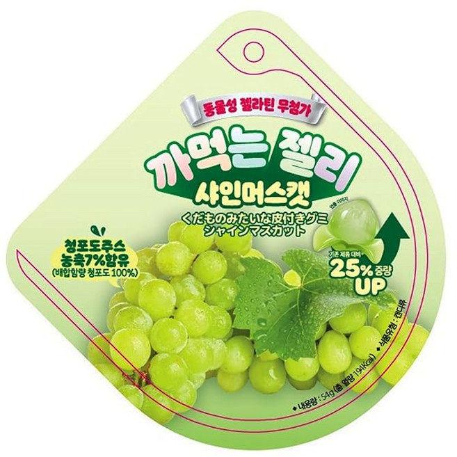 베스트 브로스 과일 같은 껍질이 달린 구미 무스카트 맛 54g×10봉, 54g