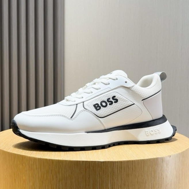 Jiang 비즈니스 가죽 메쉬 스니커즈 남성 로우탑 스트랩 경량 스니커즈