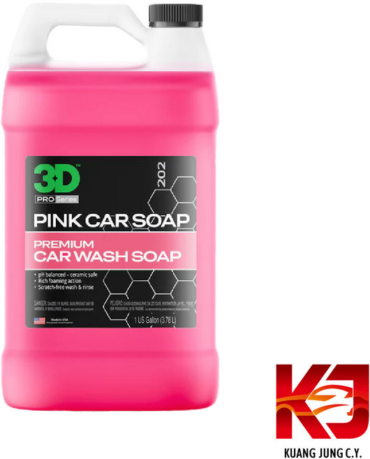 3D 粉紅洗車精 中性 高發泡清潔劑, 1個, 3.78L