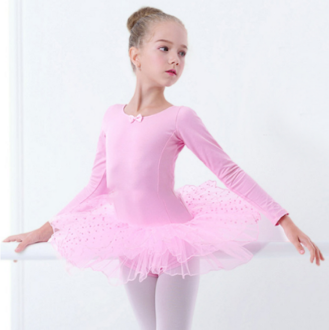 로빠꼬야 오데뜨 핑크 민소매 긴소매 스완 발레 원피스 레오타드 스커트 튜튜 공주 드레스 유아 발레복