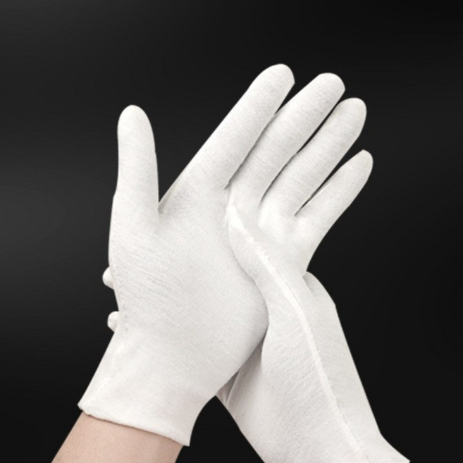 얇은 속장갑 면장갑 작업용 청소용 운전용, 1개, 화이트L